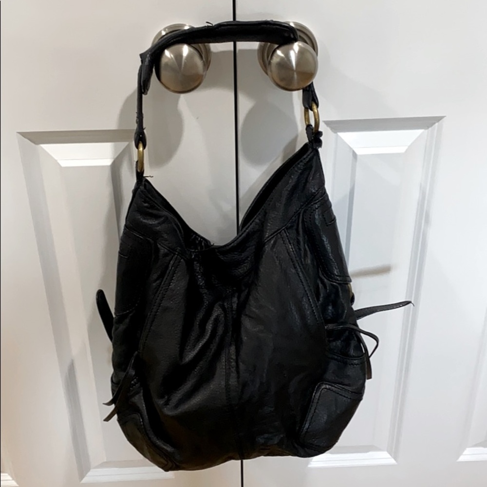 Marc New York black leather shoulder bag